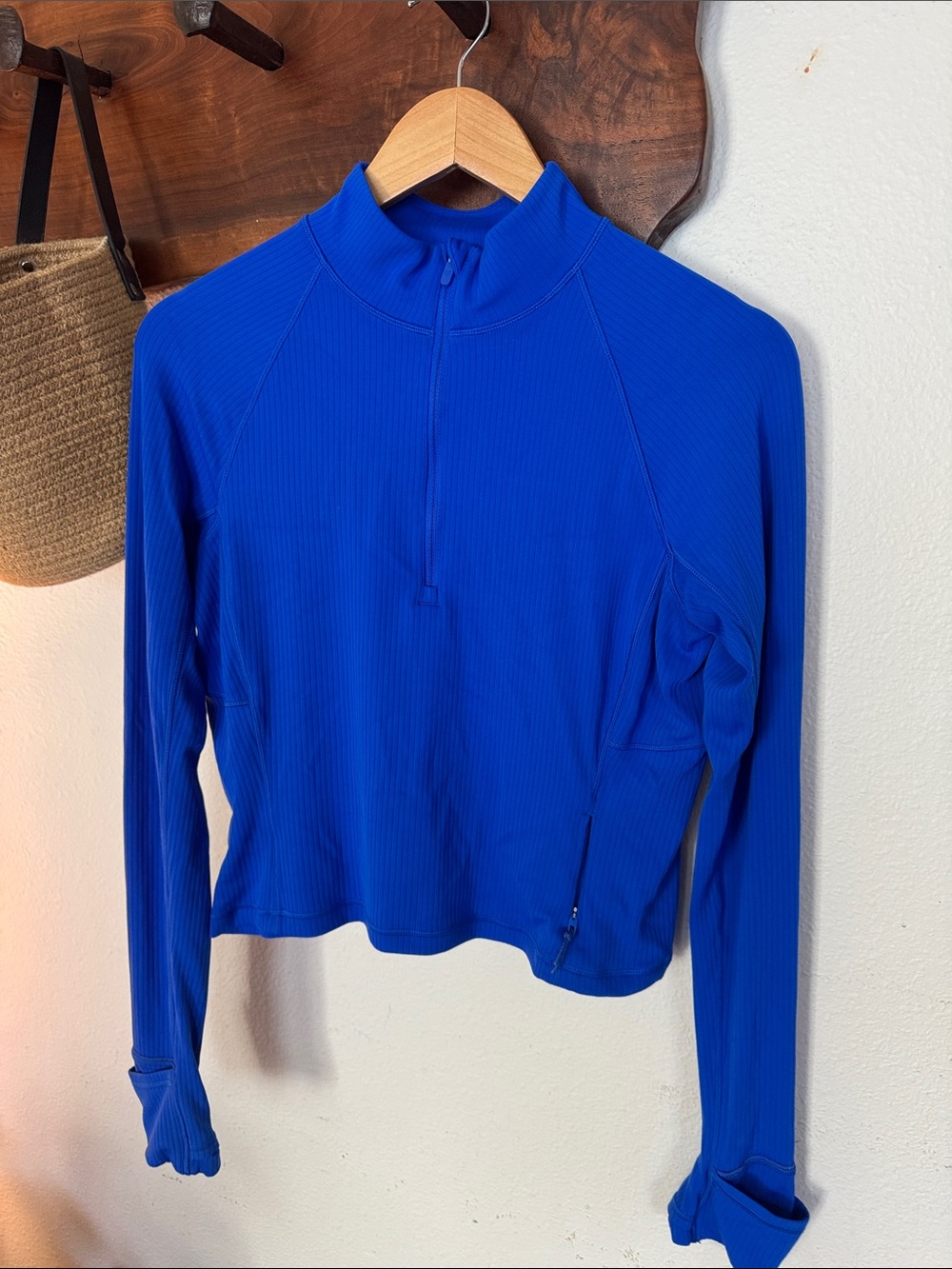 Lululemon Trail Bound Half Zip Running Top Blue Tropics Large